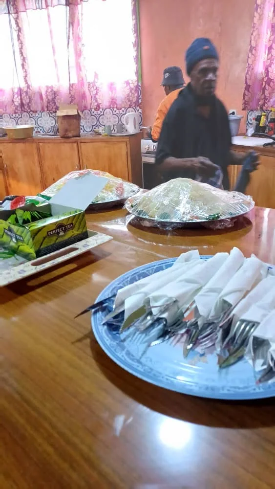 Meal being prepared at Meiyonda Eco Lodge